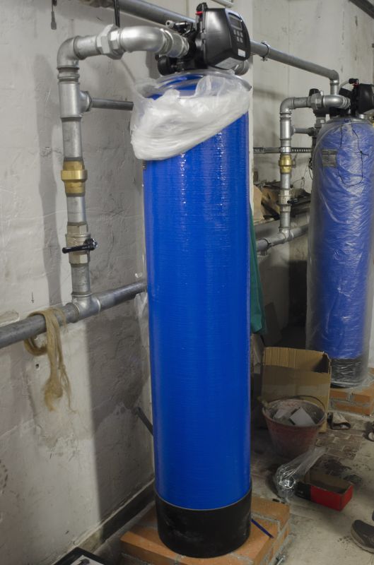 Water Softener System Being Installed